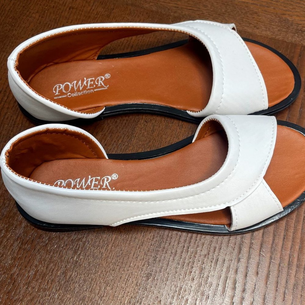 White sandals